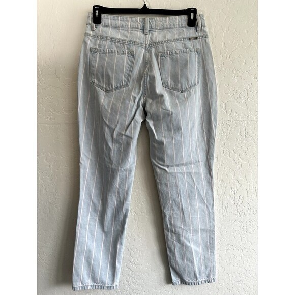 Kancan Woman's Skinny Jeans Striped Size 9/28 Light Wash modern minimal - Picture 4 of 16